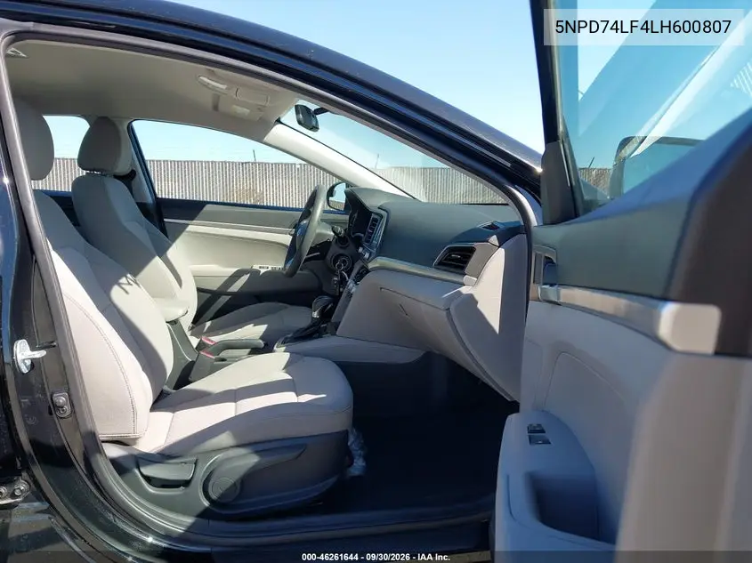 2020 HYUNDAI ELANTRA VIN 5NPD74LF4LH600807 — фото 5