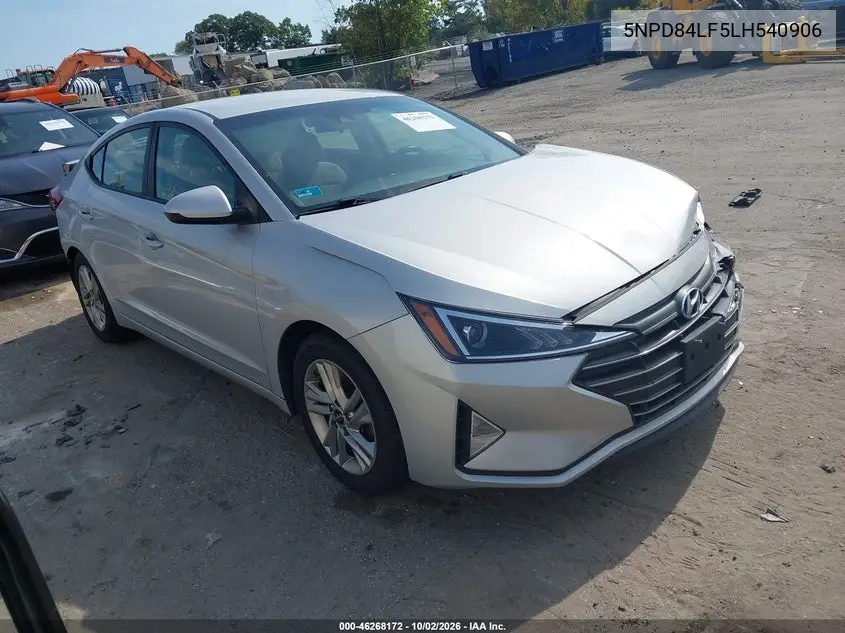 HYUNDAI ELANTRA 2020, VIN 5NPD84LF5LH540906
