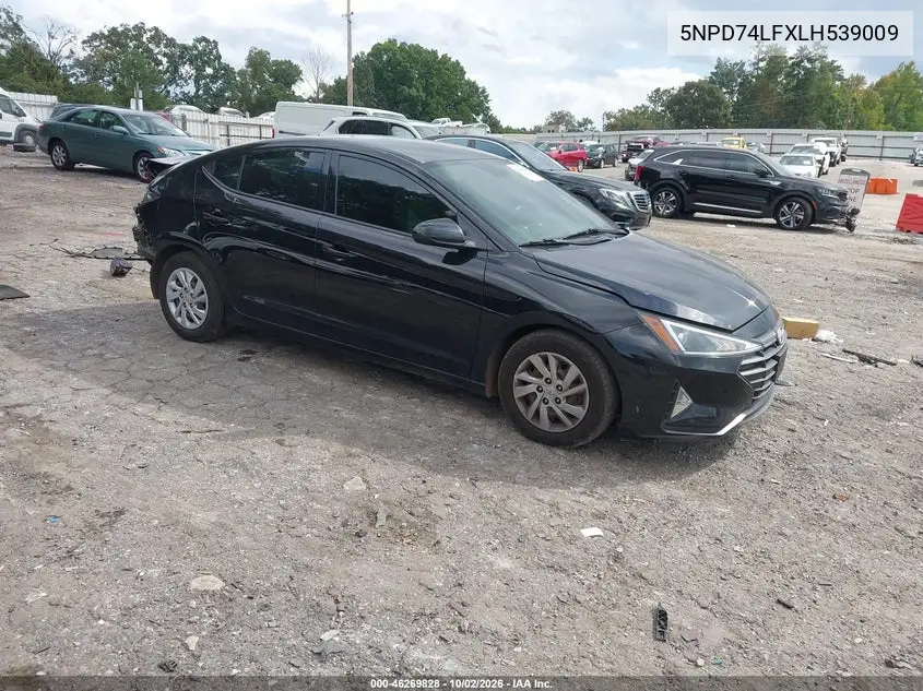 HYUNDAI ELANTRA 2020, VIN 5NPD74LFXLH539009