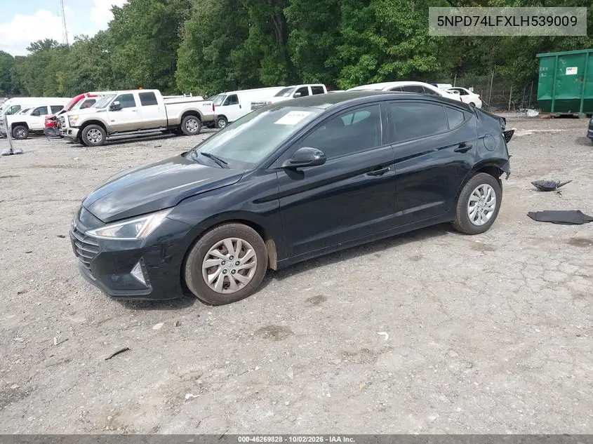2020 HYUNDAI ELANTRA VIN 5NPD74LFXLH539009 — фото 2