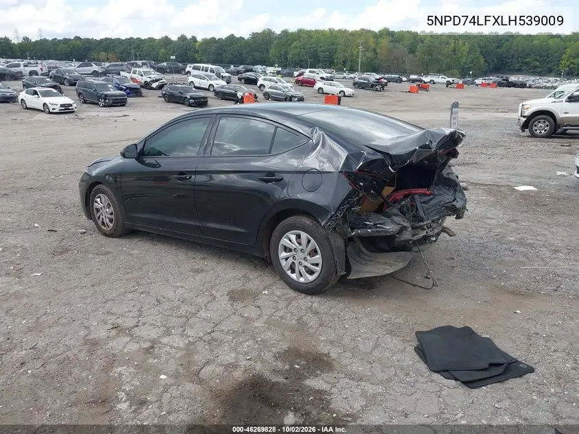 2020 HYUNDAI ELANTRA VIN 5NPD74LFXLH539009 — фото 3