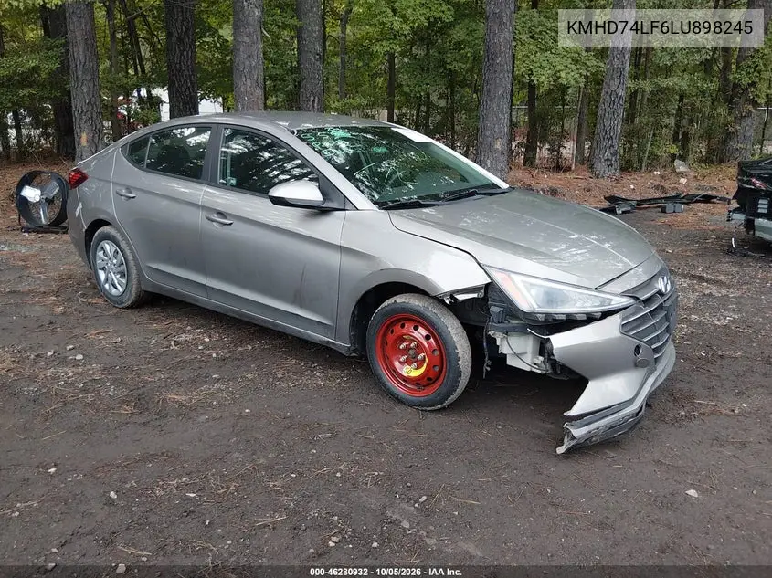 HYUNDAI ELANTRA 2020, VIN KMHD74LF6LU898245