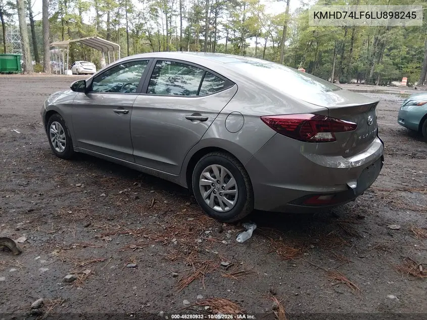 2020 HYUNDAI ELANTRA VIN KMHD74LF6LU898245 — фото 3