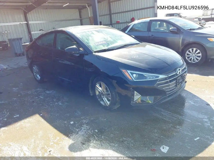 HYUNDAI ELANTRA 2020, VIN KMHD84LF5LU926596