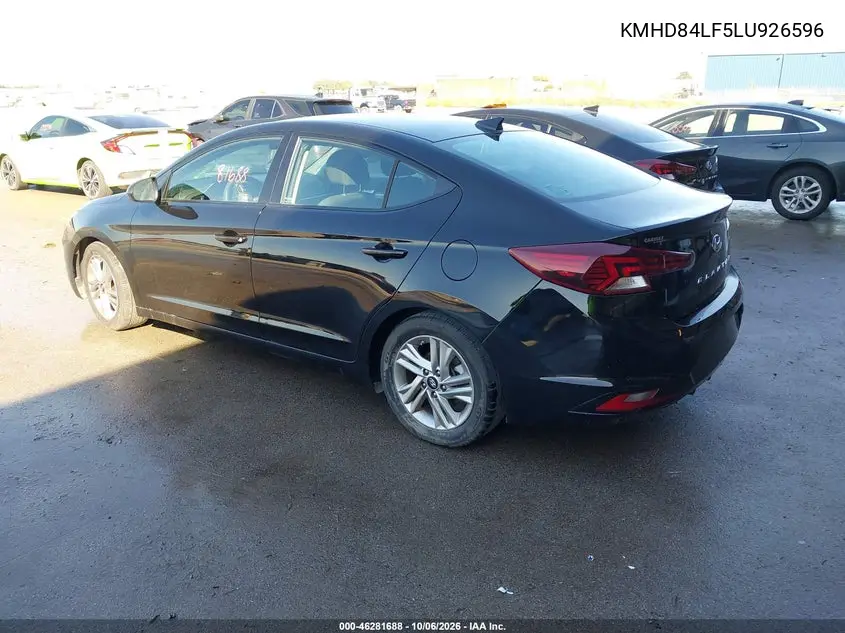 2020 HYUNDAI ELANTRA VIN KMHD84LF5LU926596 — фото 3
