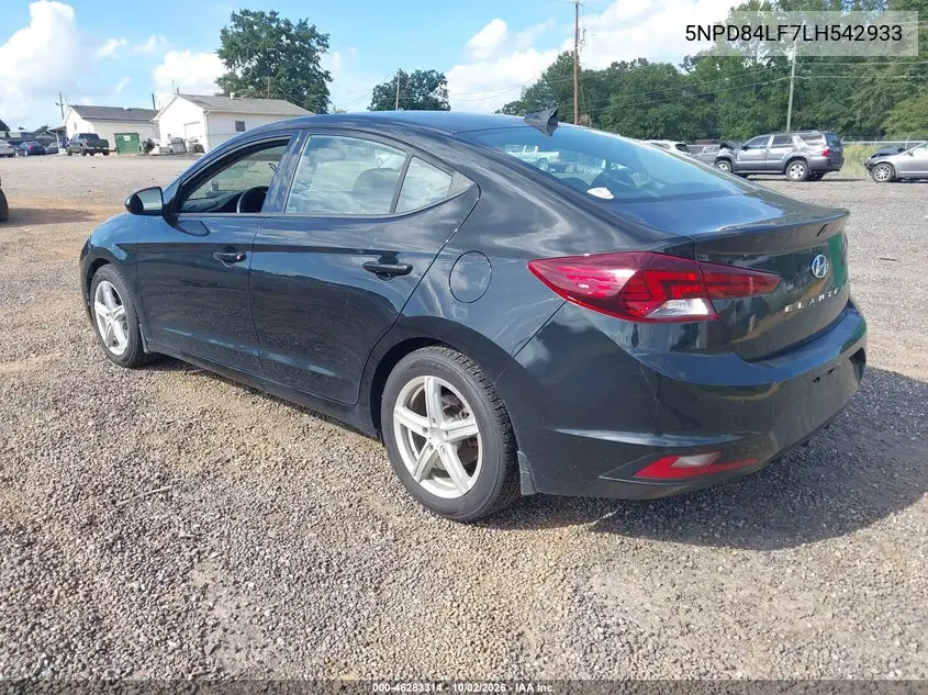 2020 HYUNDAI ELANTRA VIN 5NPD84LF7LH542933 — фото 3