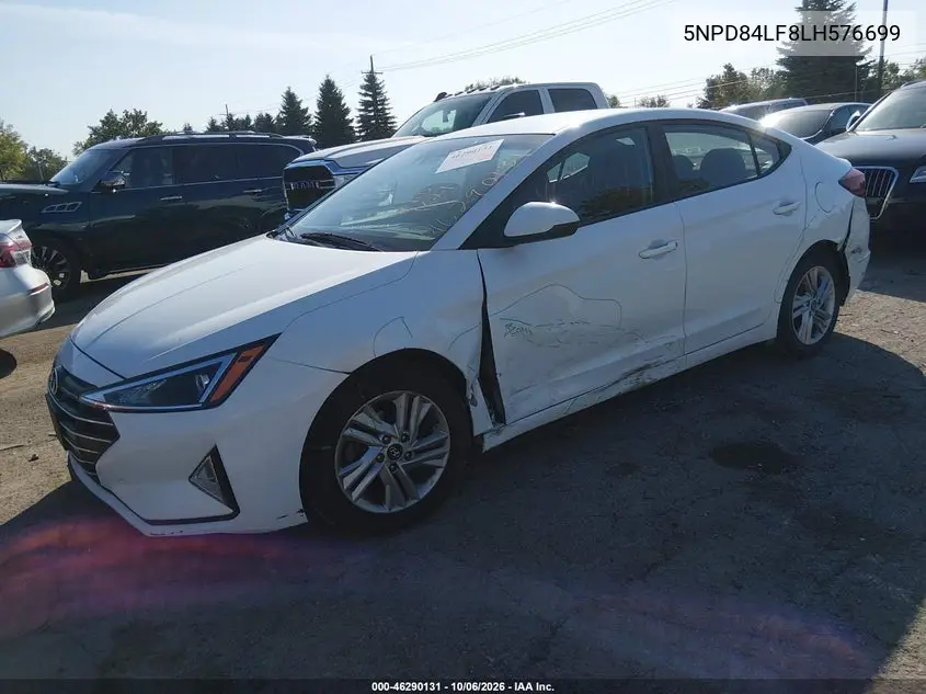 2020 HYUNDAI ELANTRA VIN 5NPD84LF8LH576699 — фото 2