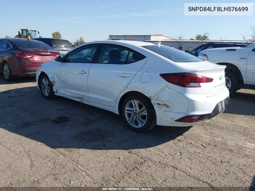 2020 HYUNDAI ELANTRA VIN 5NPD84LF8LH576699 — фото 3