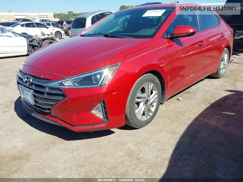 2020 HYUNDAI ELANTRA VIN 5NPD84LF8LH543881 — фото 2