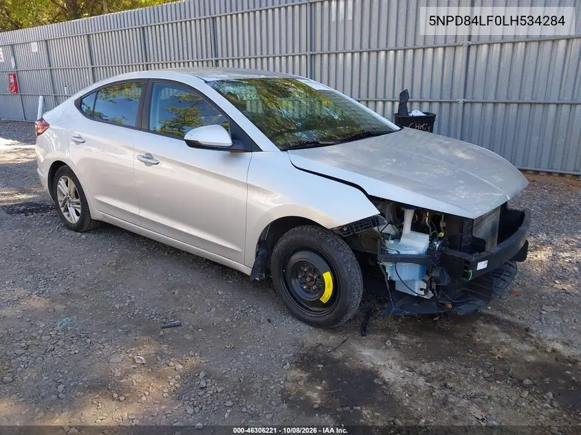 HYUNDAI ELANTRA 2020, VIN 5NPD84LF0LH534284