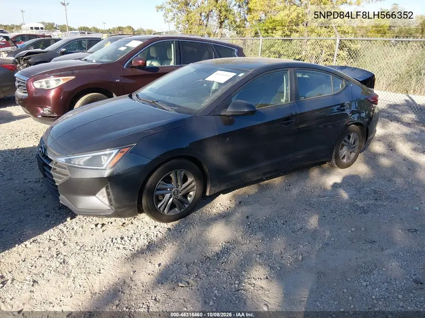 2020 HYUNDAI ELANTRA VIN 5NPD84LF8LH566352 — фото 2