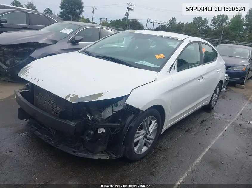 2020 HYUNDAI ELANTRA VIN 5NPD84LF3LH530634 — фото 2