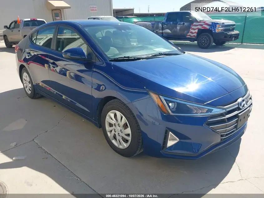 HYUNDAI ELANTRA 2020, VIN 5NPD74LF2LH612261
