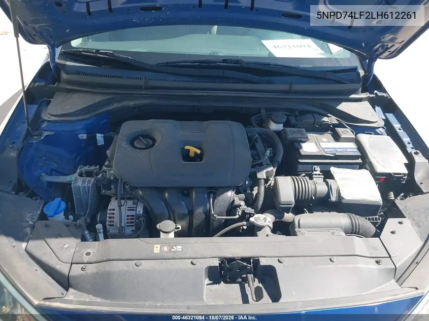 2020 HYUNDAI ELANTRA VIN 5NPD74LF2LH612261 — фото 10