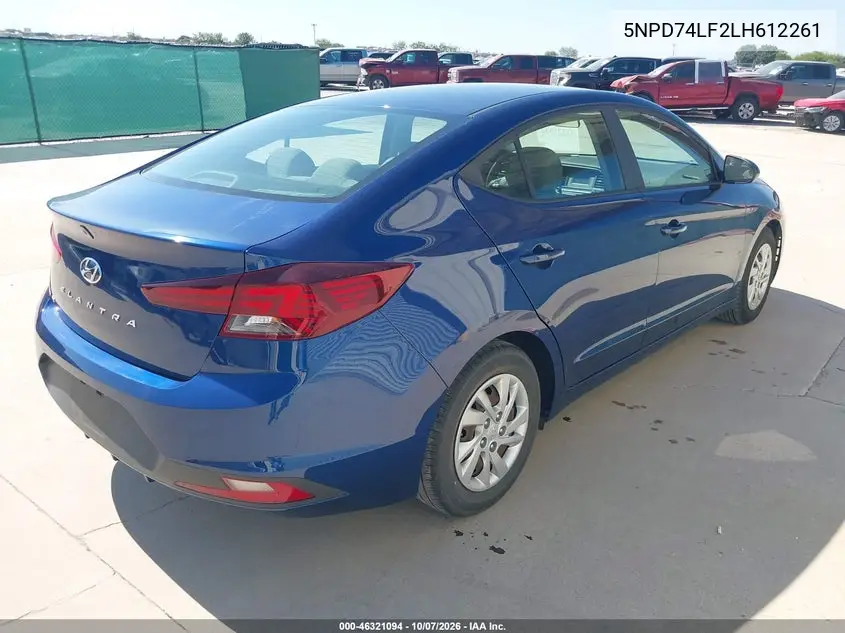 2020 HYUNDAI ELANTRA VIN 5NPD74LF2LH612261 — фото 4