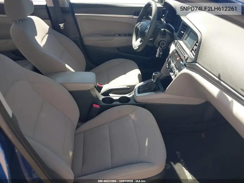 2020 HYUNDAI ELANTRA VIN 5NPD74LF2LH612261 — фото 5
