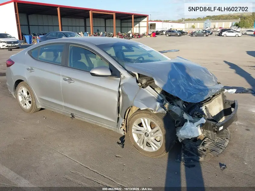 HYUNDAI ELANTRA 2020, VIN 5NPD84LF4LH602702