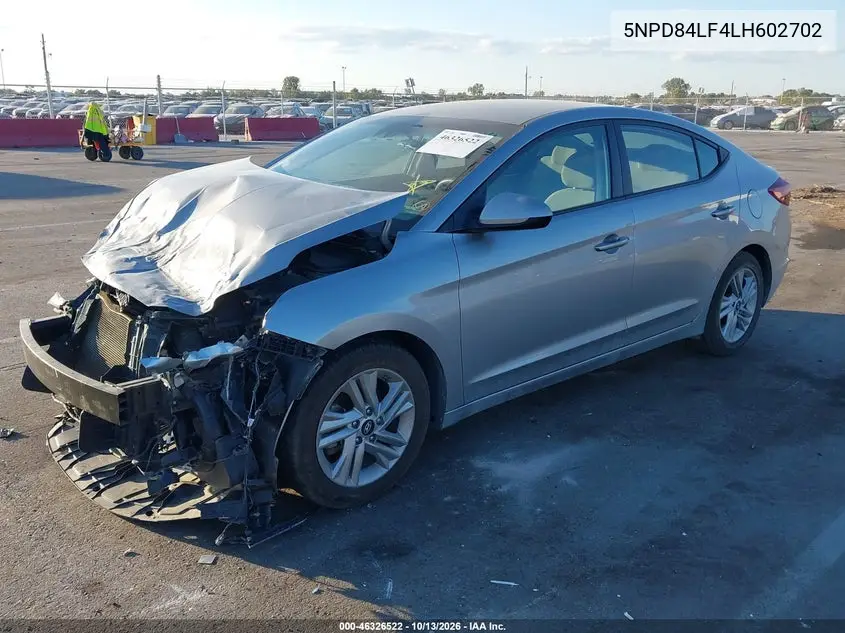 2020 HYUNDAI ELANTRA VIN 5NPD84LF4LH602702 — фото 2