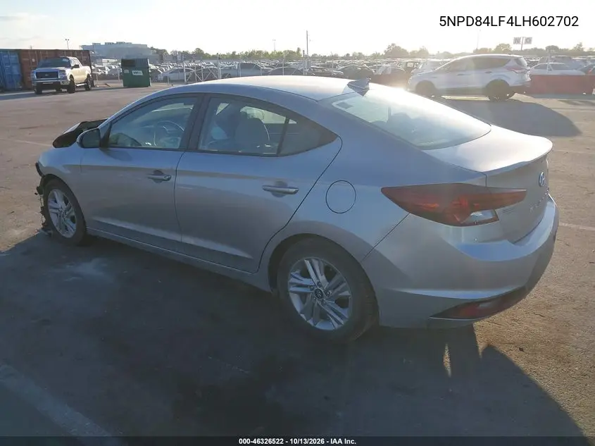 2020 HYUNDAI ELANTRA VIN 5NPD84LF4LH602702 — фото 3