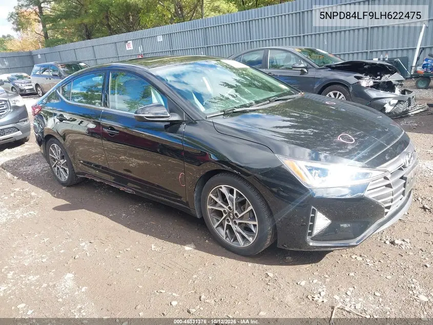 HYUNDAI ELANTRA 2020, VIN 5NPD84LF9LH622475