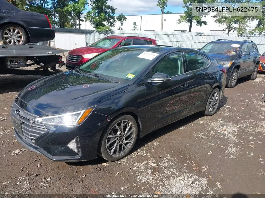 2020 HYUNDAI ELANTRA VIN 5NPD84LF9LH622475 — фото 2