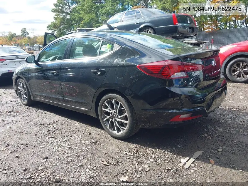 2020 HYUNDAI ELANTRA VIN 5NPD84LF9LH622475 — фото 3