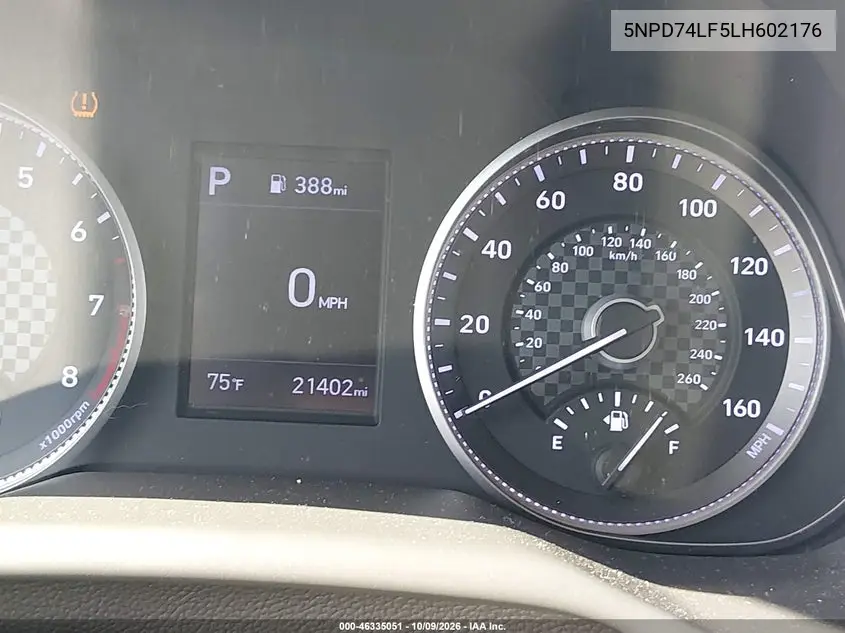 2020 HYUNDAI ELANTRA VIN 5NPD74LF5LH602176 — фото 15