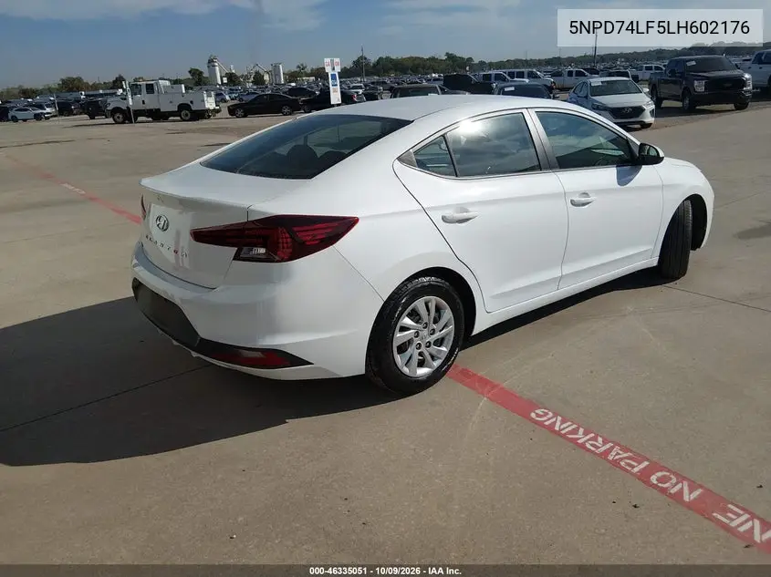 2020 HYUNDAI ELANTRA VIN 5NPD74LF5LH602176 — фото 4