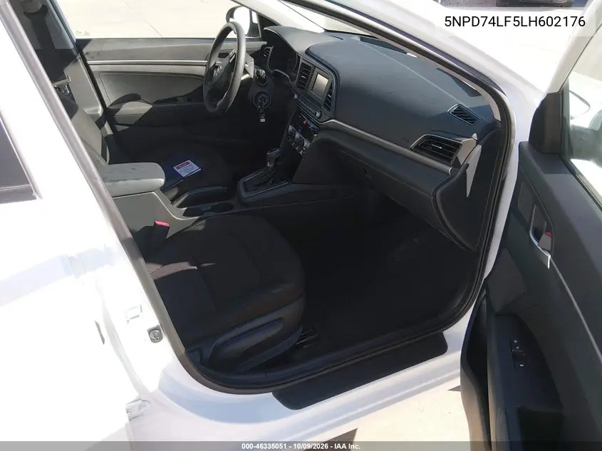 2020 HYUNDAI ELANTRA VIN 5NPD74LF5LH602176 — фото 5