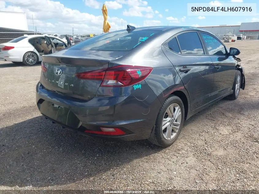 2020 HYUNDAI ELANTRA VIN 5NPD84LF4LH607916 — фото 4