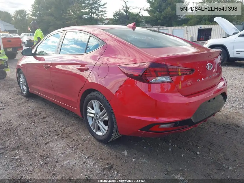 2020 HYUNDAI ELANTRA VIN 5NPD84LF2LH549398 — фото 3