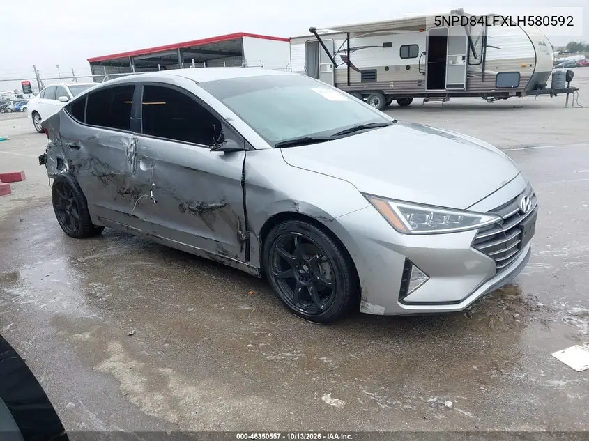 HYUNDAI ELANTRA 2020, VIN 5NPD84LFXLH580592