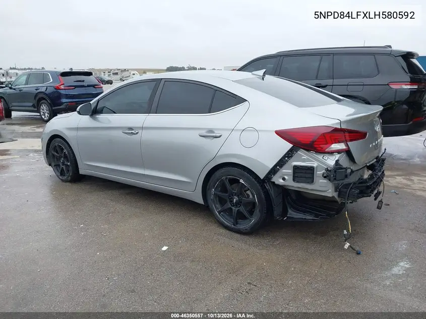 2020 HYUNDAI ELANTRA VIN 5NPD84LFXLH580592 — фото 3