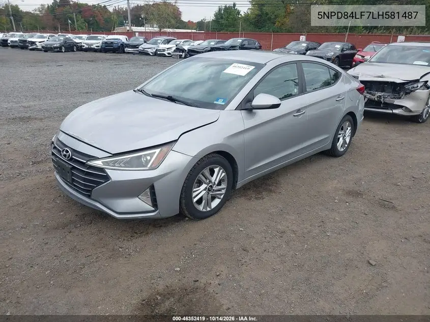 2020 HYUNDAI ELANTRA VIN 5NPD84LF7LH581487 — фото 2