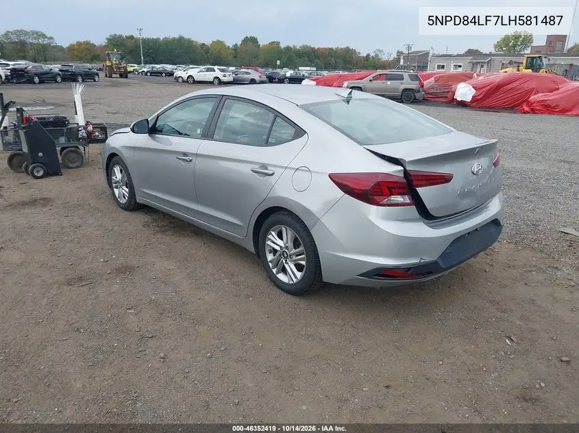 2020 HYUNDAI ELANTRA VIN 5NPD84LF7LH581487 — фото 3