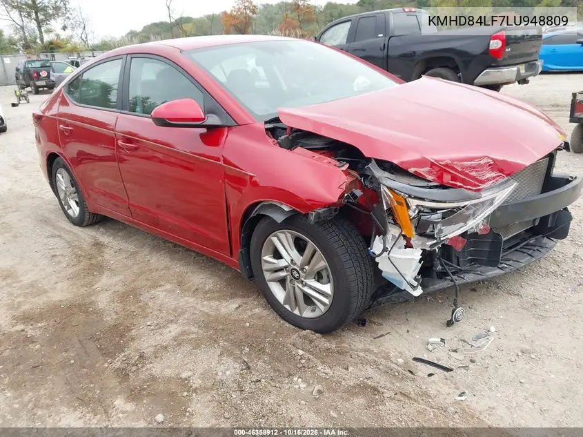 HYUNDAI ELANTRA 2020, VIN KMHD84LF7LU948809