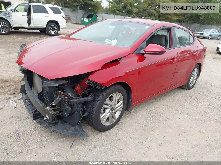 2020 HYUNDAI ELANTRA VIN KMHD84LF7LU948809 — фото 2
