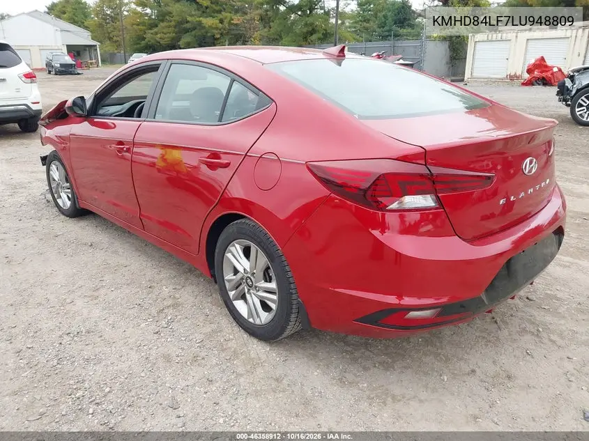 2020 HYUNDAI ELANTRA VIN KMHD84LF7LU948809 — фото 3