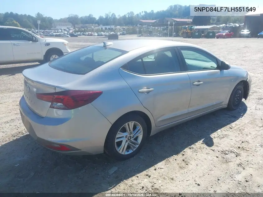 2020 HYUNDAI ELANTRA VIN 5NPD84LF7LH551549 — фото 4