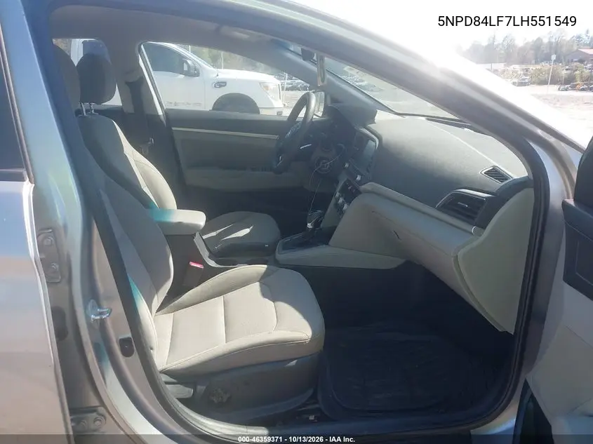 2020 HYUNDAI ELANTRA VIN 5NPD84LF7LH551549 — фото 5