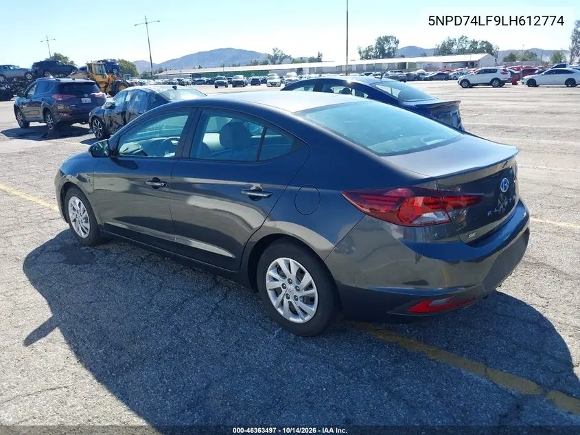 2020 HYUNDAI ELANTRA VIN 5NPD74LF9LH612774 — фото 3