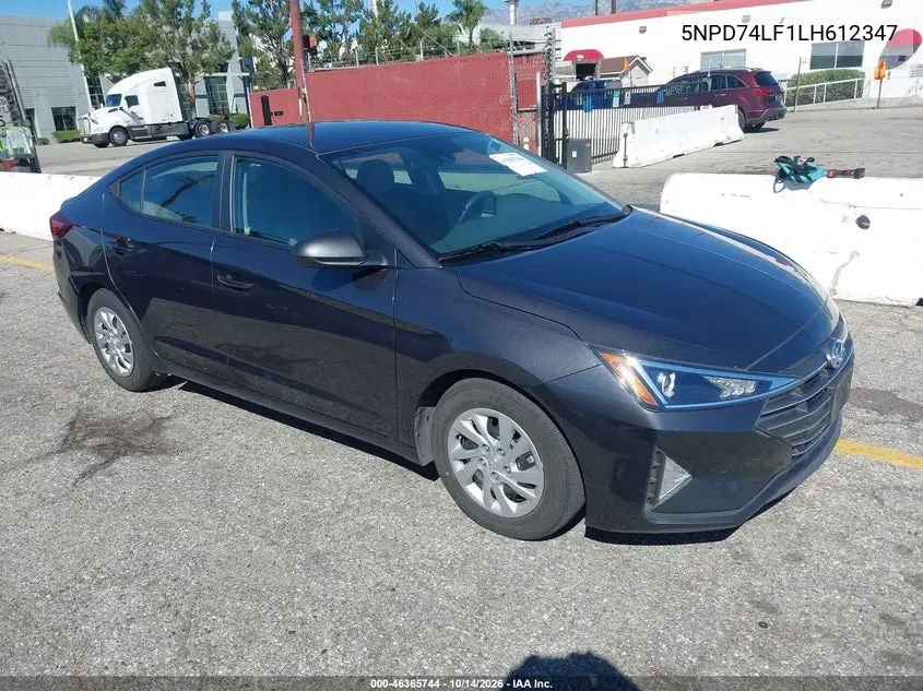 HYUNDAI ELANTRA 2020, VIN 5NPD74LF1LH612347