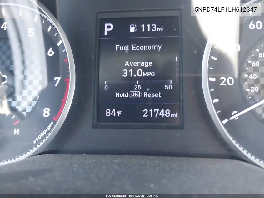 2020 HYUNDAI ELANTRA VIN 5NPD74LF1LH612347 — фото 17