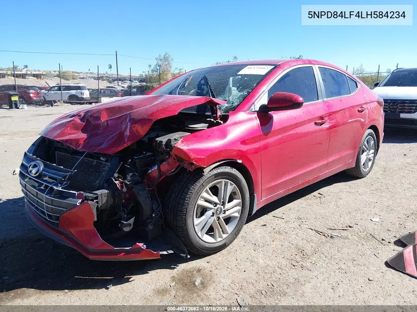 2020 HYUNDAI ELANTRA VIN 5NPD84LF4LH584234 — фото 2