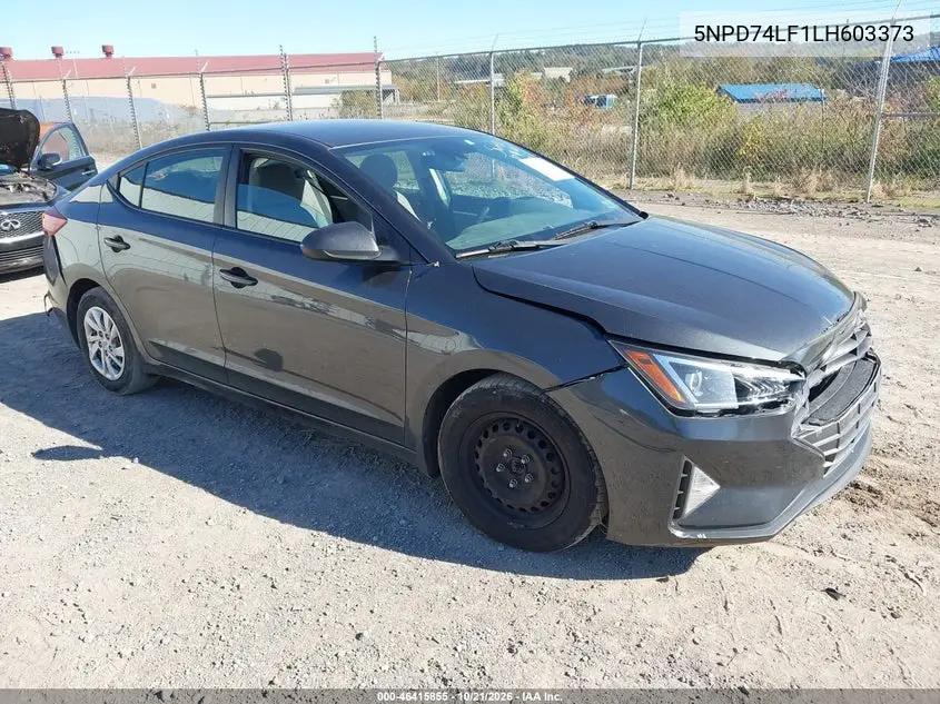 HYUNDAI ELANTRA 2020, VIN 5NPD74LF1LH603373