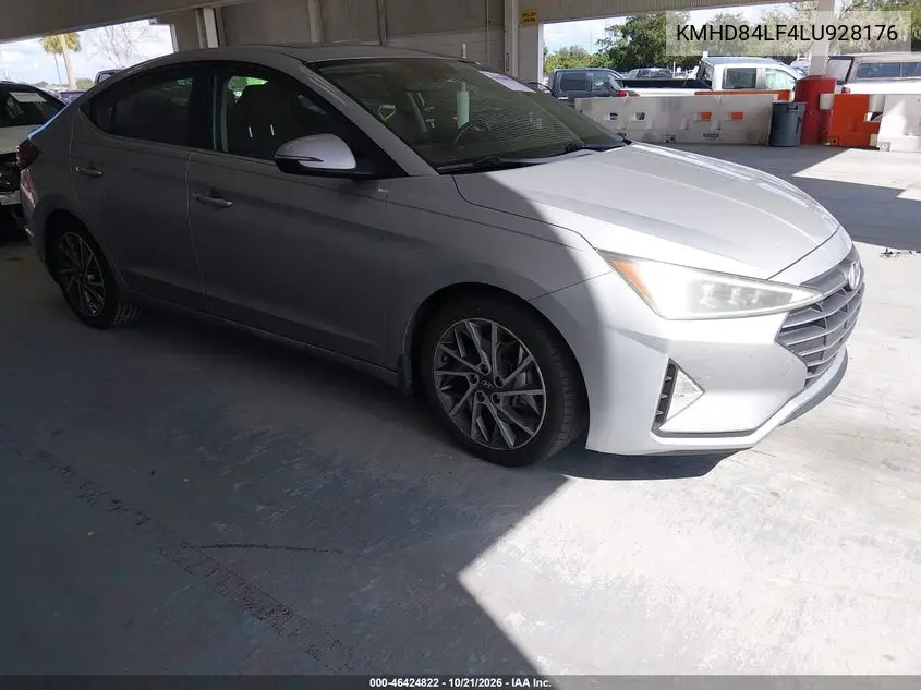 HYUNDAI ELANTRA 2020, VIN KMHD84LF4LU928176