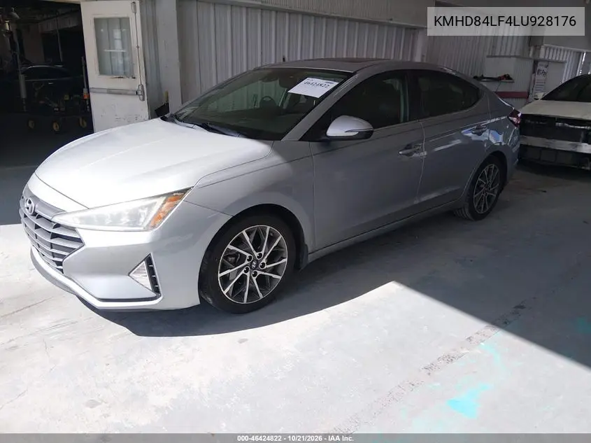 2020 HYUNDAI ELANTRA VIN KMHD84LF4LU928176 — фото 2
