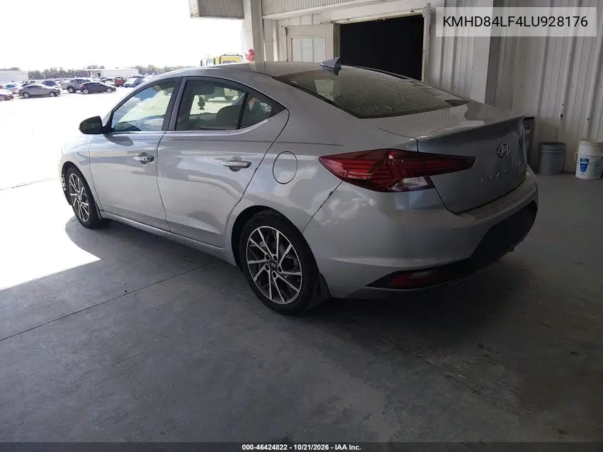 2020 HYUNDAI ELANTRA VIN KMHD84LF4LU928176 — фото 3