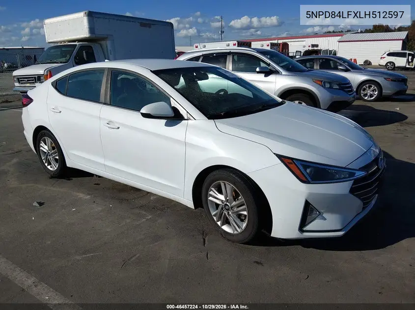 HYUNDAI ELANTRA 2020, VIN 5NPD84LFXLH512597