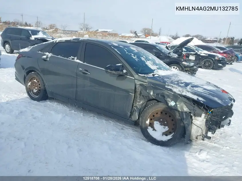 HYUNDAI ELANTRA 2021, VIN KMHLN4AG2MU132785